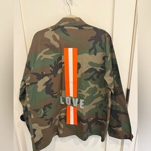 Hipchik Camouflage Jacket with Orange Stripe and Love Detail size L